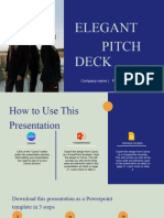 Blue, Tarragon and Orange Elegant Pitch Deck Presentation