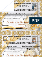 Certificado de Matrimonio Señora