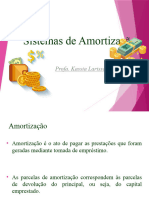 Mat. Financeira - Aula 8 - Sistemas de Amortização