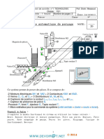 Devoir de Contrôle N°1 - Technologie - Poste Automatique de Perçage - 1ère AS (2013-2014) MR Chokri Messaoud