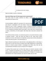 L01 - Que Sinais Indicam Que o Fim Dos Tempos Está Se Aproximando - Textual - PR Ronaldo de Jesus