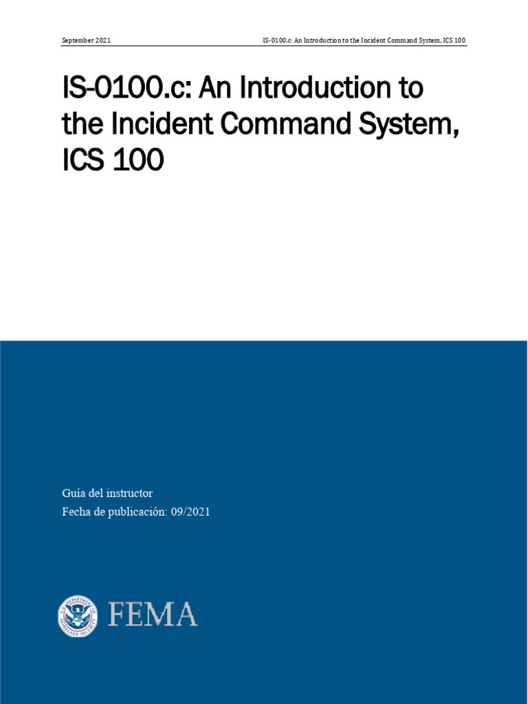 Introducción al Sistema ICS 100 | PDF | Disco compacto | Plan de estudios