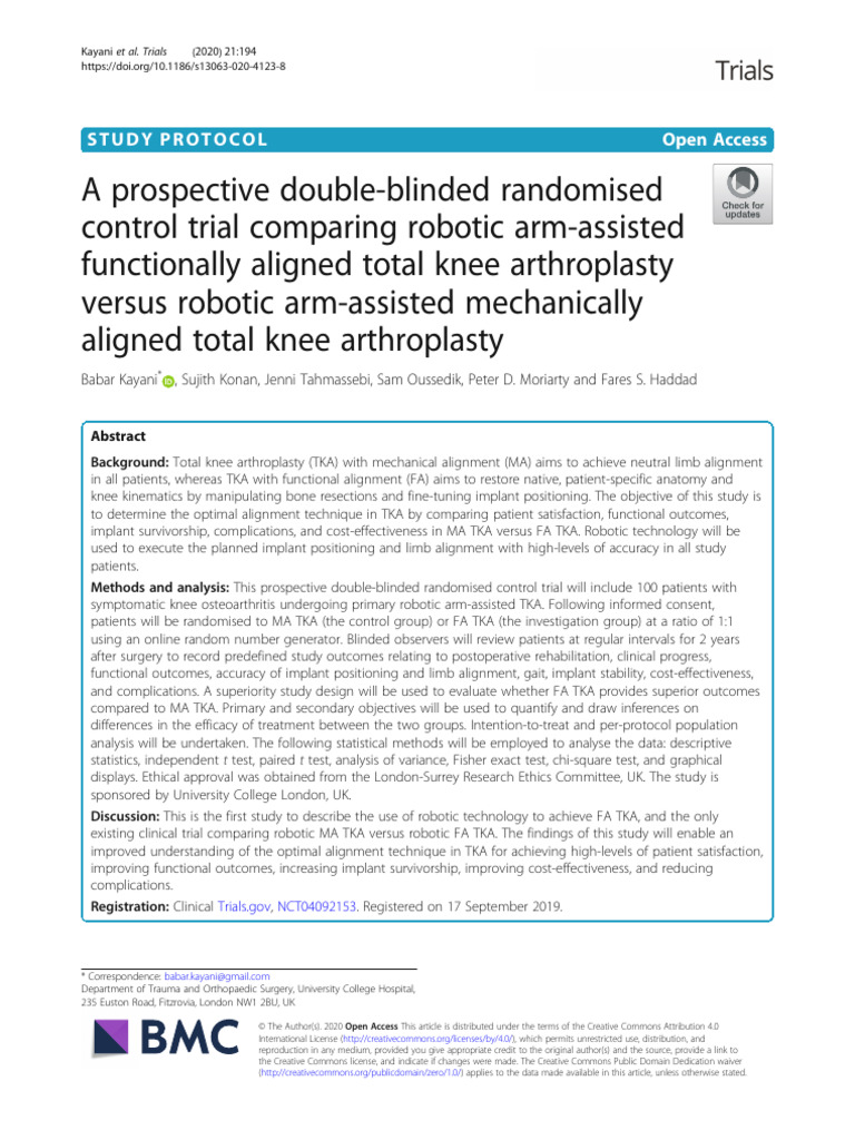 Robotic Mechanical Alignment Vs Robotic Functional Alignment | PDF | Knee