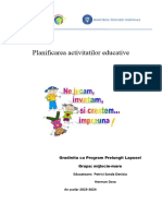 Planificarea Activitatilor Educative