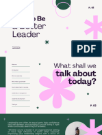 White Green Pink Modern How To Be A Better Leader Talking Presentation
