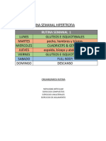RUTINA SEMANAL HIPERTROFIA
