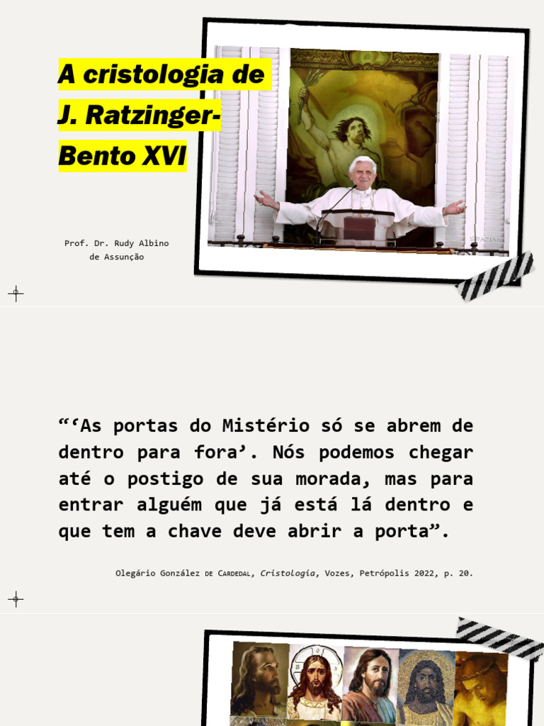 Cristologia de J. Ratzinger-Bento XVI | PDF | Cristologia | Jesus