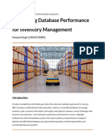 Optimizing Database Performance For Inventory Management