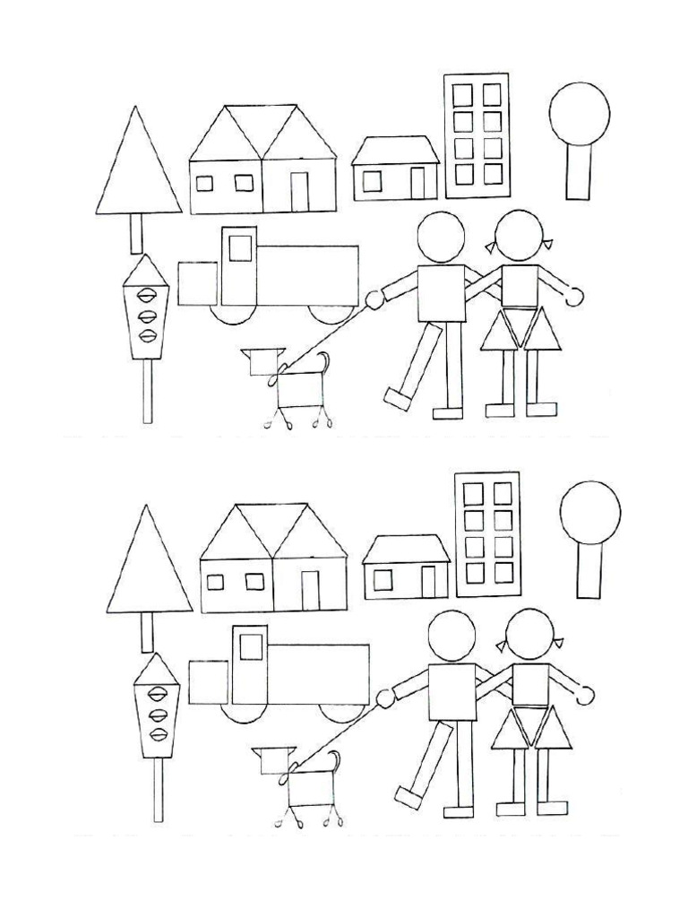 Colorear Figuras Geométricas | PDF