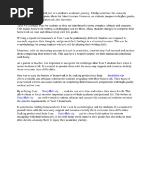 Report Homework Year 3