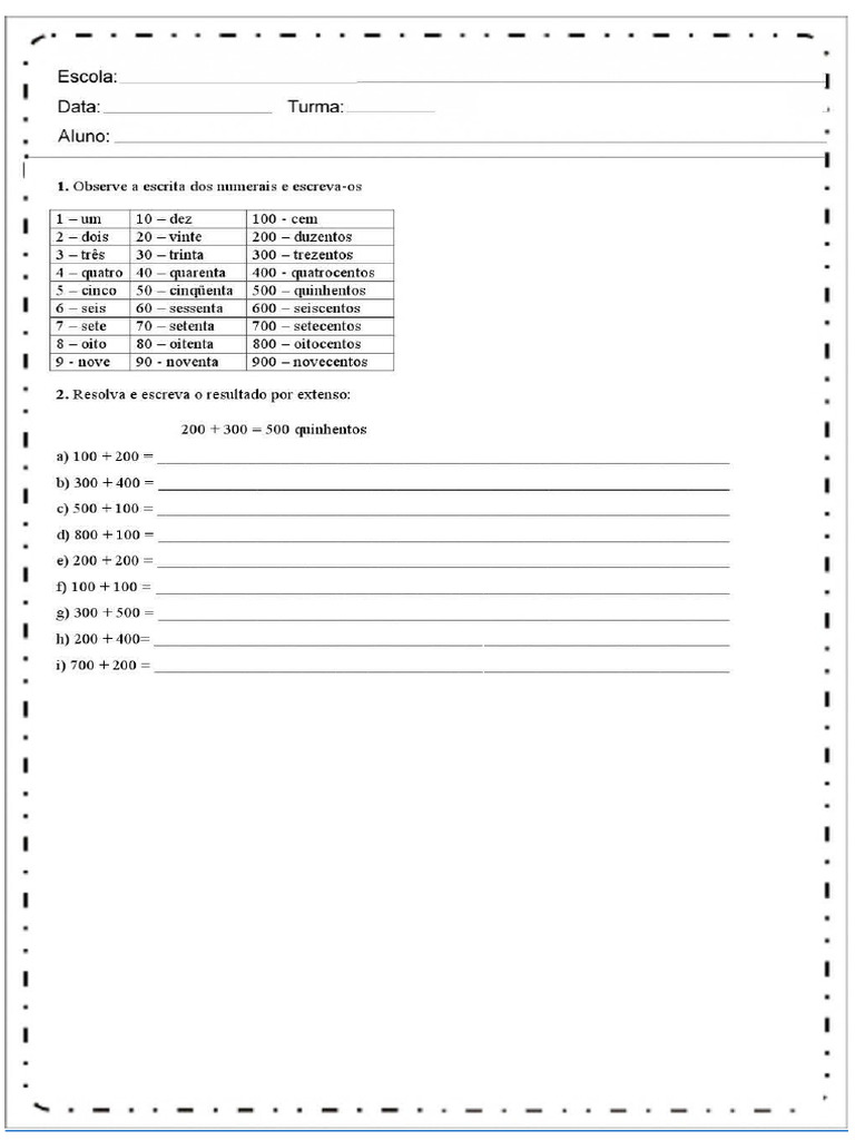 Baixe Atividades Sistema De Numeração Decimal Pdf