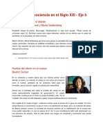 Cuerpo y Tecnociencia en El Siglo XXI - Eje 5: Contribuciones para El Debate Escriben Beatriz Gomel y Marta Goldenberg
