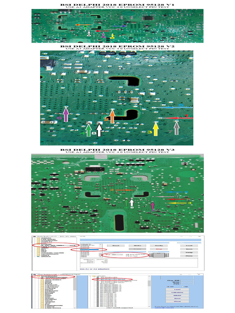 Delphi BSI 2018 EPROM 95128 Pinout Guide | PDF | Computers