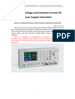 Constant Voltage and Constant Current DC Power Supply Instruction 2021.12.21