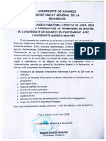 Appel A Candidature Master Complementaire Unikol-Umng