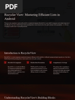 Recycler View Mastering Efficient Lists in Android1