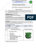 Especificaciones Tecnicas de Cestas