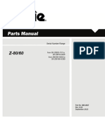 Parts Manual: Serial Number Range