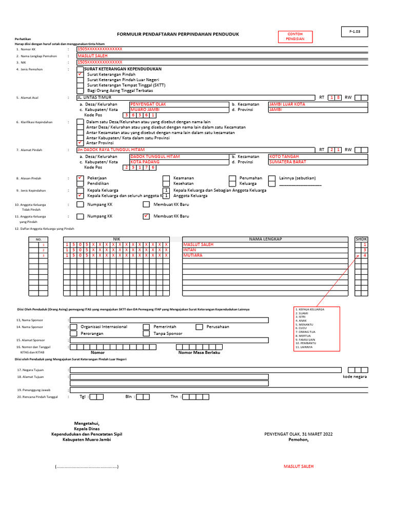 Formulir F1 03 Pdf