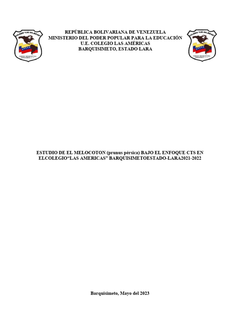 Proyecto melocoton ultima version pdf