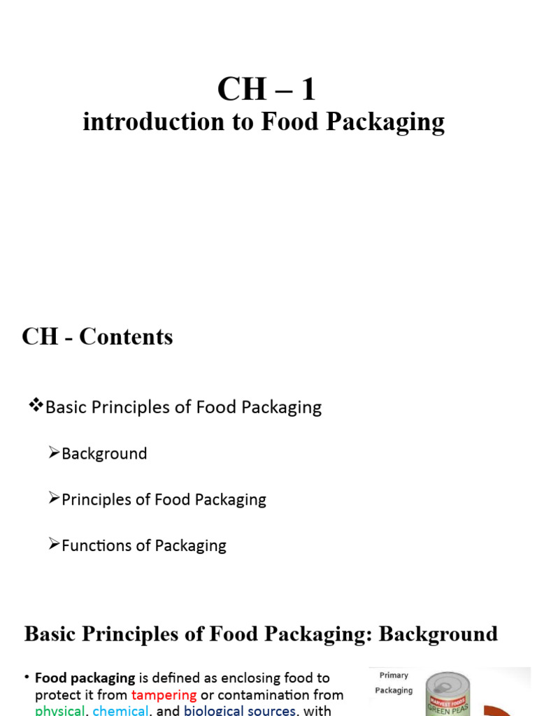 Food Packaging Principles Explained | PDF | Packaging And Labeling ...