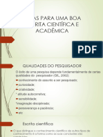 Dicas Para Uma Boa Escrita Científica e Acadêmica