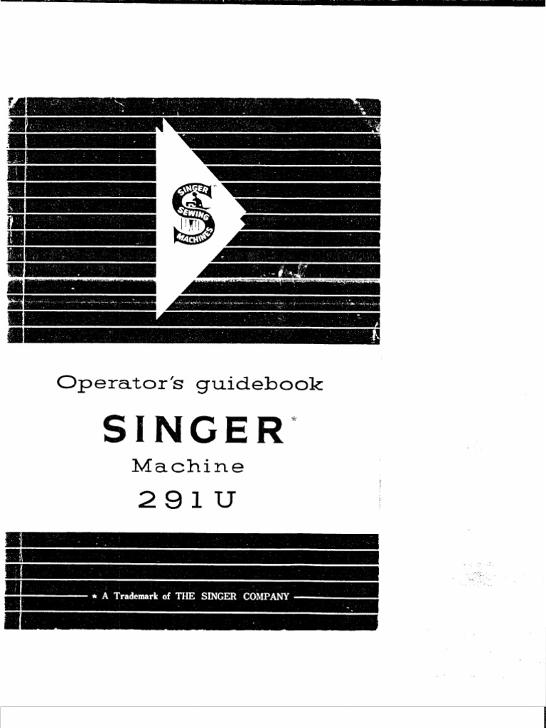 Singer Industrial 291u3 PDF Sewing Textile Arts