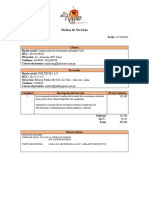 Orden de Servicio Calibración