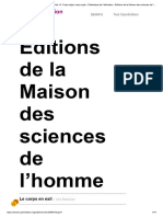 Le Corps en Exil - Chapitre VII. Corps Objet, Corps Sujet - Dialectique de L'aliénation - Éditions de La Maison Des Sciences de L'homme