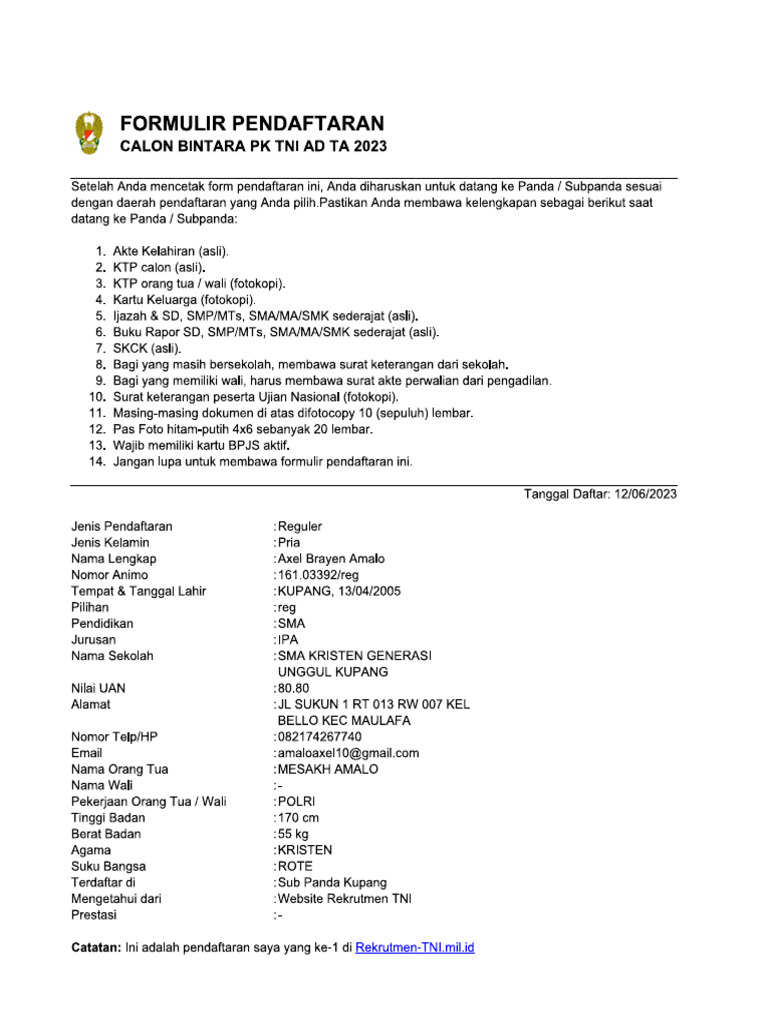 Formulir Ad | PDF