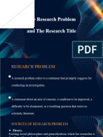 The Research Problem and The Research Title