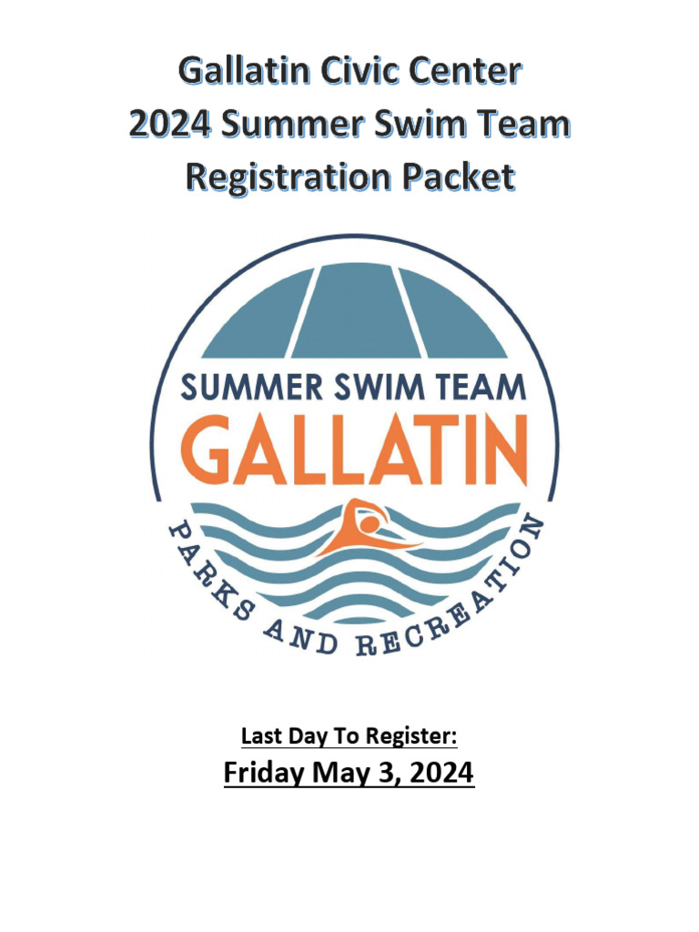Gallatin Civic Center Swim Team Information Packet 2024 PDF