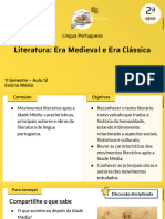 Literatura: Era Medieval e Era Clássica: Língua Portuguesa