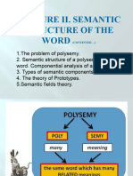 Lecture II Polysemy