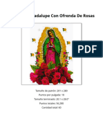 Virgen de Guadalupe Con Ofrenda de Rosas