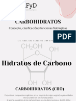 Carbohidratos Concepto, Calsificación, Funciones y Fuentes Alimentarias