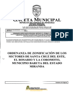 ORDENANZA Santa Cruz, Municipio Baruta, Estado Miranda