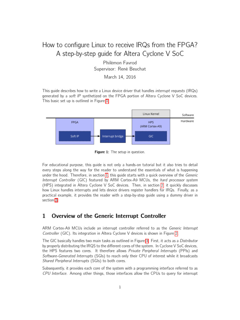 Cyclone v soc linux interrupt 2 pdf system on a chip device driver