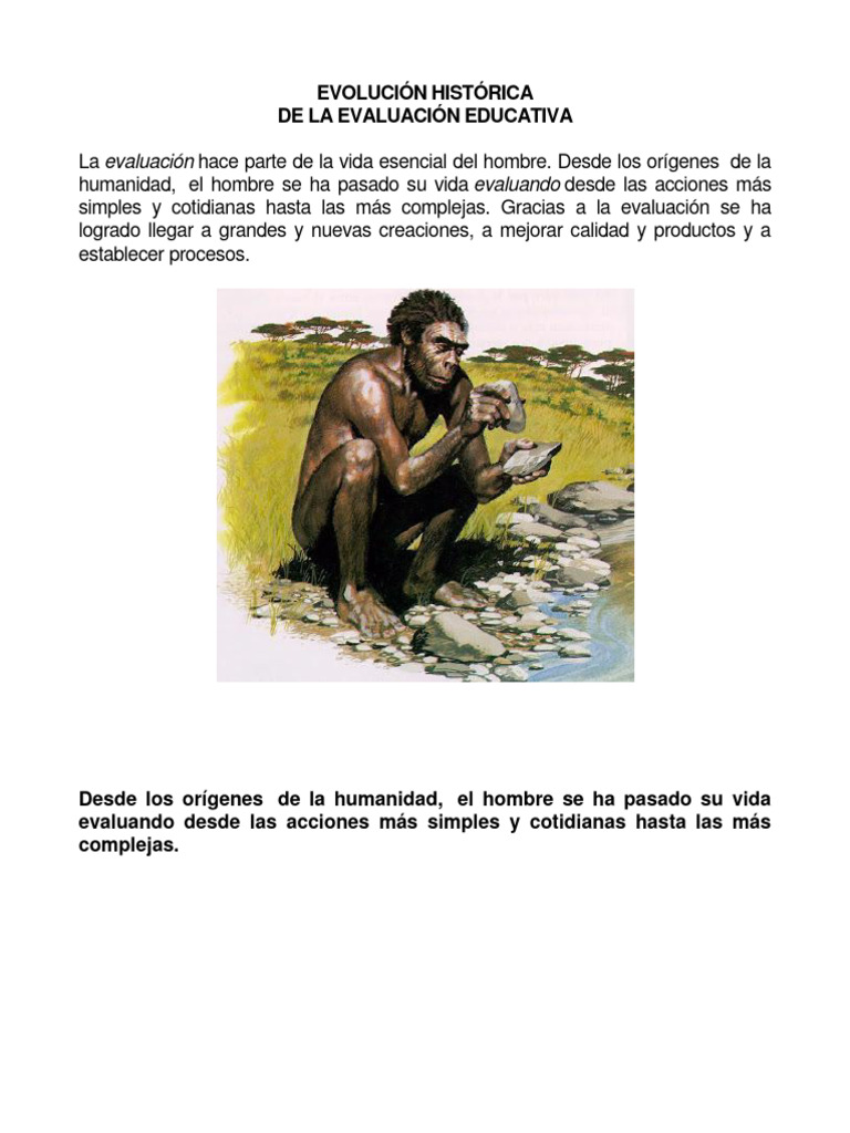 Evolucion Historica de La Evaluacion Educativa | PDF | Evaluación ...