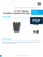 Single Port 1 4 Nema Pressure Switch 415 Volt