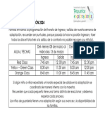 Horarios de Adaptación 2024