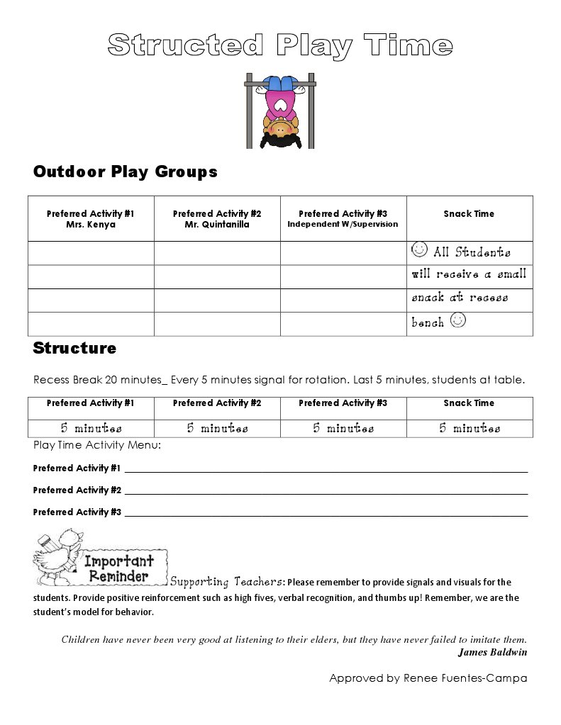 Outdoor Play Groups Structure Guide | PDF | Change | Cognitive Science
