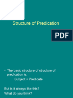 Structure of Predication - Complementation - Coordination