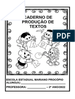 Capa Caderno de Produção de Textos