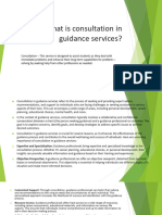 Consultation in Guidance Services