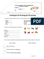 Avaliação de Portguês