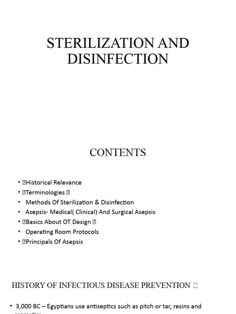 Sterilization and Disinfection PDF Sterilization (Microbiology
