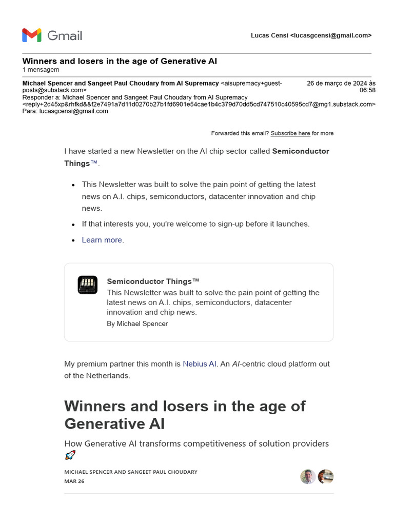 Ai Supremacy Winners And Losers In The Age Of Generative Ai Pdf