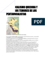 El Trivocalismo Quechua y Los Falsos Temores de Los Pentavocalistas