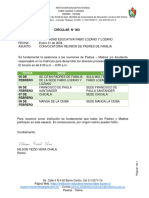 CIRCULAR #3 Convocatoria A Reunión de Padres de Familia